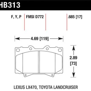 HB313Y.685: HAWK LTS Brake Pads