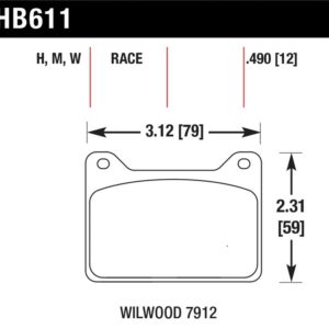 HB611W.490: HAWK DTC-30 Brake Pad Sets