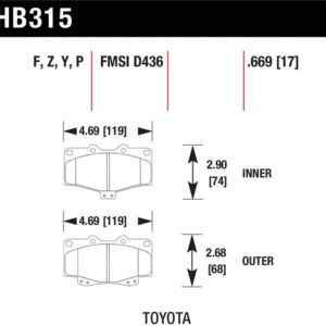 HB315Y.669: HAWK LTS Brake Pads