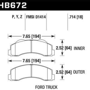 HB672P.714: HAWK Super Duty Brake Pad Sets