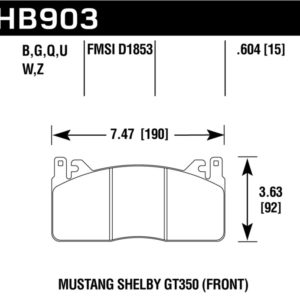 HB903N.604: HAWK HP+ Brake Pad Sets