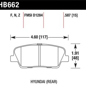 HB662F.587: HAWK HPS Brake Pad Sets