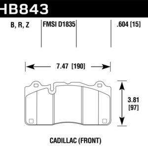 HB843G.604: HAWK DTC-60 Brake Pad Sets