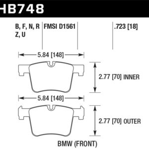 HB748F.723: HAWK HPS Brake Pad Sets