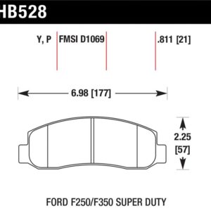 HB528P.811: HAWK Super Duty Brake Pad Sets