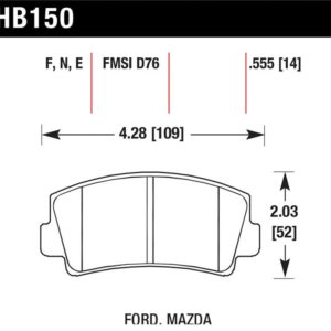HB150F.555: HAWK HPS Brake Pad Sets
