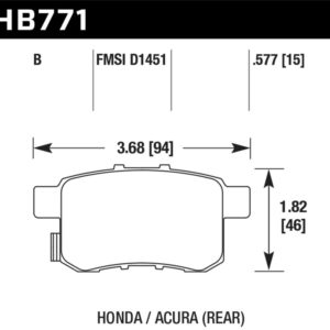 HB771B.597: HAWK HPS 5.0 Brake Pad Sets