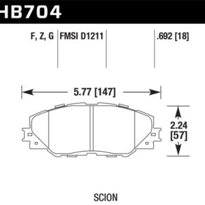 HB704F.692: HAWK HPS Brake Pad Sets