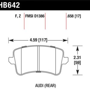 HB642Z.658: HAWK Ceramic Brake Pad Sets