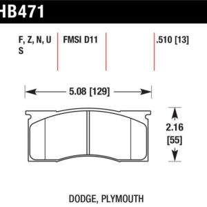 HB471F.510: HAWK HPS Brake Pad Sets