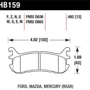 HB159W.492: HAWK DTC-30 Brake Pad Sets