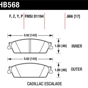 HB568P.666: HAWK Super Duty Brake Pad Sets