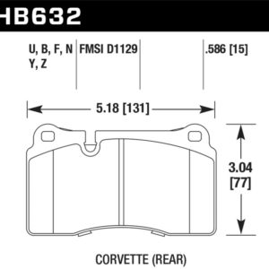 HB632B.586: HAWK HPS 5.0 Brake Pad Sets