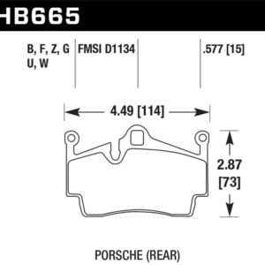 HB665B.577: HAWK HPS 5.0 Brake Pad Sets
