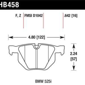 HB458F.642: HAWK HPS Brake Pad Sets