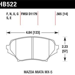 HB522N.565: HAWK HP+ Brake Pad Sets
