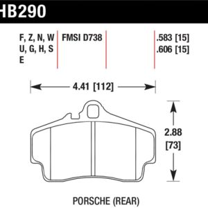 HB290G.583: HAWK DTC-60 Brake Pad Sets