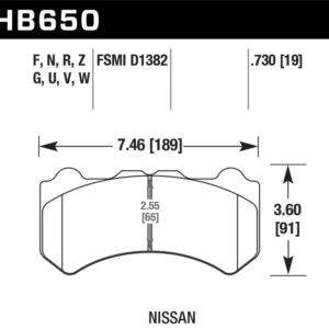 HB650B.730: HAWK HPS 5.0 Brake Pad Sets