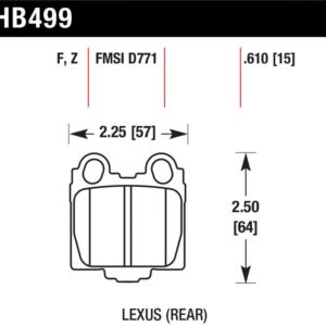 HB499F.610: HAWK HPS Brake Pad Sets