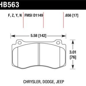 HB563F.656: HAWK HPS Brake Pad Sets