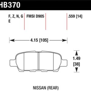 HB370F.559: HAWK HPS Brake Pad Sets