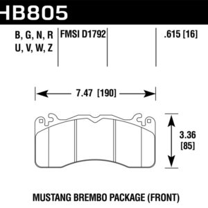HB805Z.615: HAWK Ceramic Brake Pad Sets