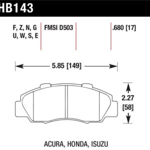 HB143F.680: HAWK HPS Brake Pad Sets