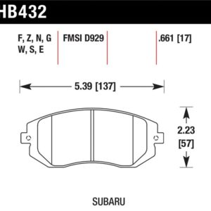 HB432N.661: HAWK HP+ Brake Pad Sets