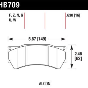 HB709F.630: HAWK HPS Brake Pad Sets