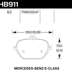 hawkHB911B.654: HAWK HPS 5.0 Brake Pad Sets