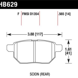 HB629F.565: HAWK HPS Brake Pad Sets