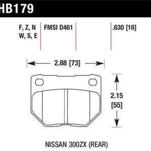 HB179S.630: HAWK HT-10 Brake Pad Sets