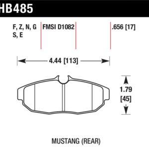 HB485E.656: HAWK Blue 9012 Brake Pad Sets
