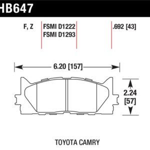 HB647F.692: HAWK HPS Brake Pad Sets