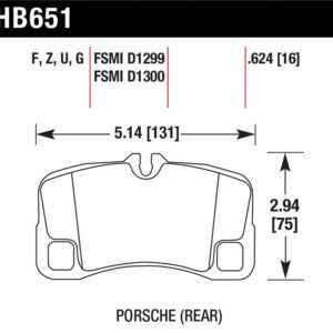 HB651Z.624: HAWK Ceramic Brake Pad Sets