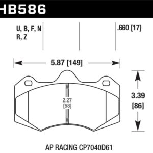HB586N.660: HAWK HP+ Brake Pad Sets