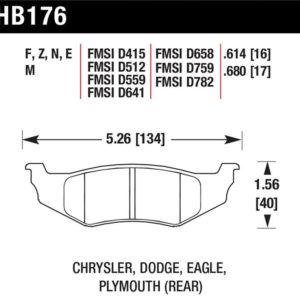 hawkHB176F.614: HAWK HPS Brake Pad Sets