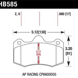 HB585Z.660: HAWK Ceramic Brake Pad Sets