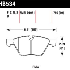 HB534U.750: HAWK DTC-70 Brake Pad Sets