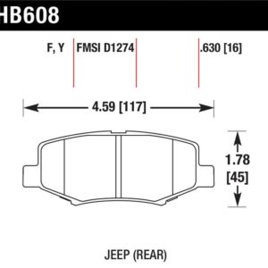 HB608F.630: HAWK HPS Brake Pad Sets