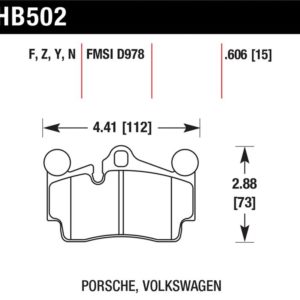 HB502B.606: HAWK HPS 5.0 Brake Pad Sets