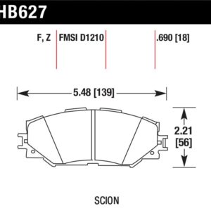 HB627F.690: HAWK HPS Brake Pad Sets