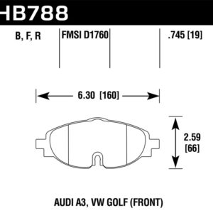 HB788F.745: HAWK HPS Brake Pad Sets