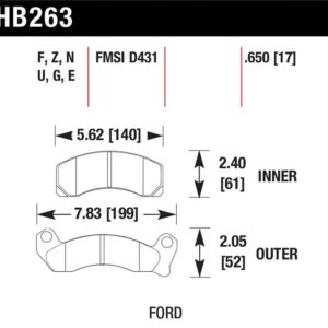 HB263F.650: HAWK HPS Brake Pad Sets