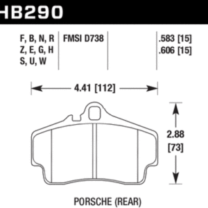 HB290D.583: HAWK ER-1 Brake Pad Sets