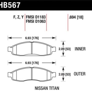 HB567Y.694: HAWK LTS Brake Pads