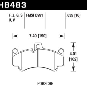 HB483B.635: HAWK HPS 5.0 Brake Pad Sets
