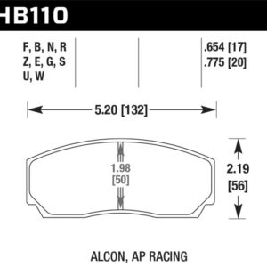 HB110D.654: HAWK ER-1 Brake Pad Sets