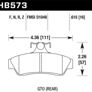 HB573B.615: HAWK HPS 5.0 Brake Pad Sets
