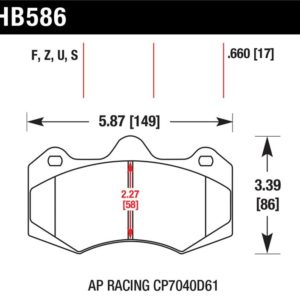 HB586U.660: HAWK DTC-70 Brake Pad Sets